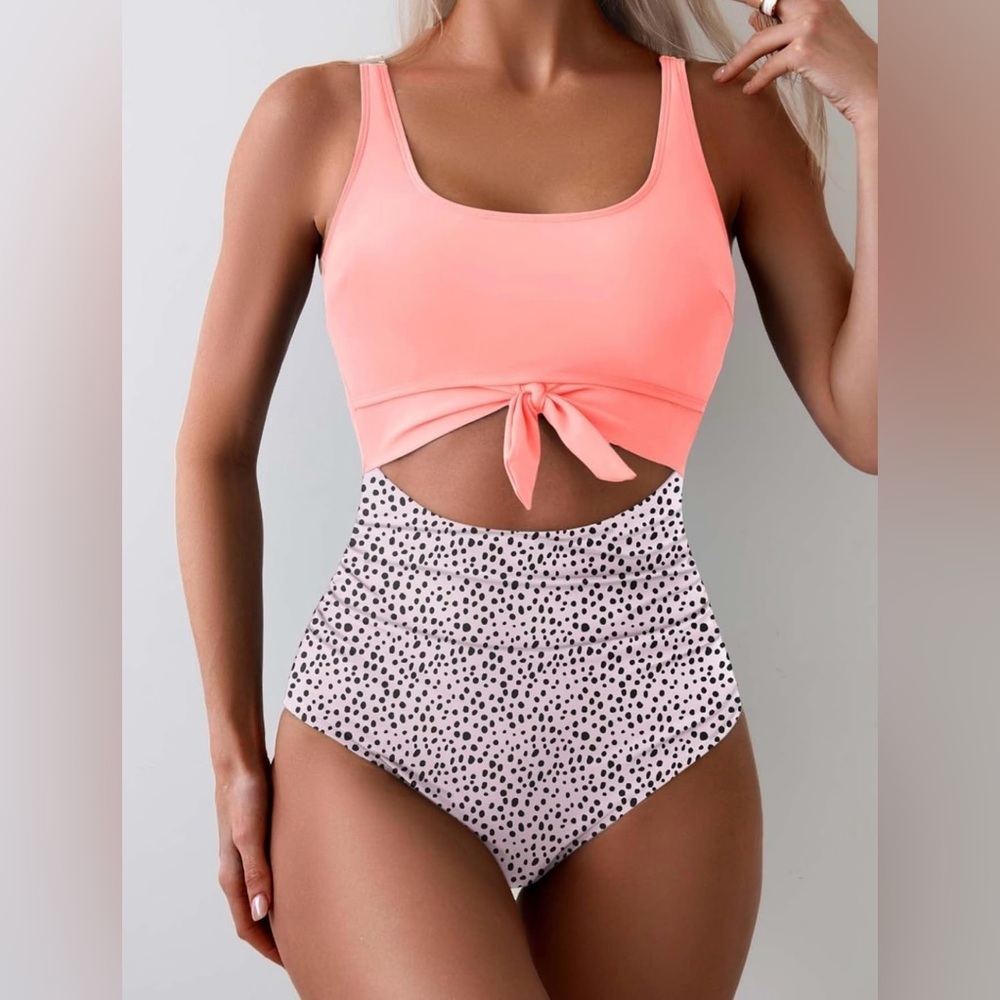 **Eomenie** One Piece Swimsuit Tummy Control Slimming Bathing Suit Cutout Large